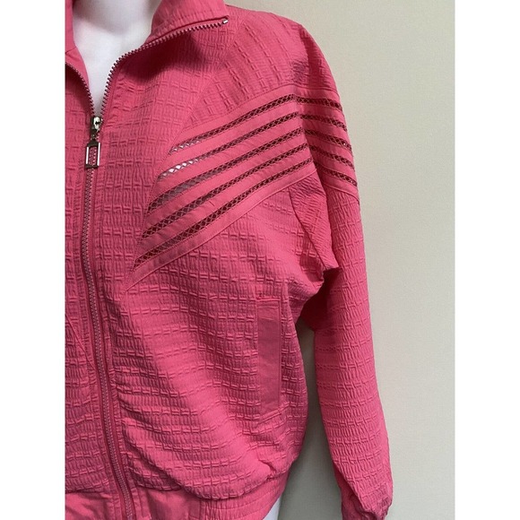 Great Cavalier Bomber Pink Lightweight Textured Jacket~S ~ Vintage Rare - Picture 3 of 7